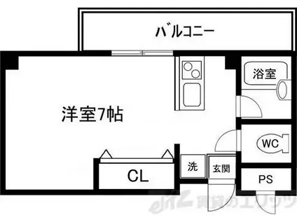 コアティーパートI(1K/3階)の間取り写真