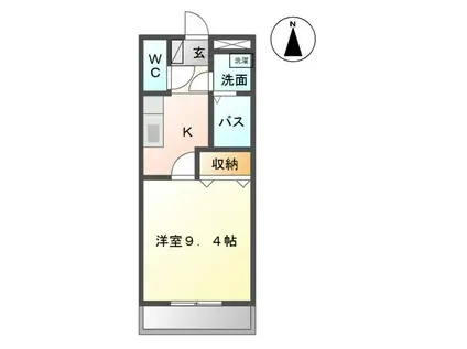 メゾンシクラメン(1K/3階)の間取り写真