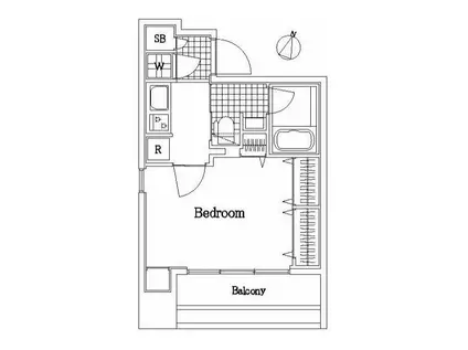 ブライズ神田(1K/2階)の間取り写真