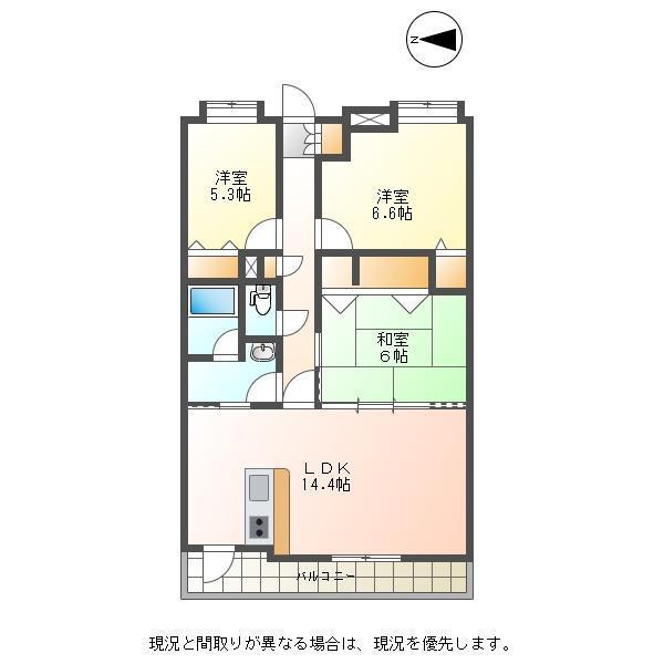 オーパス ラフィーネ(3LDK/2階)の間取り写真