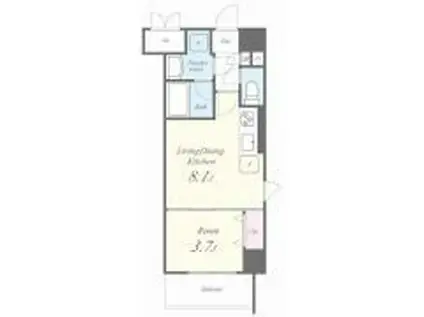 LESPEDEZAしょうなん(1LDK/4階)の間取り写真