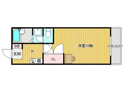 コンドウハイツ(1K/3階)の間取り写真