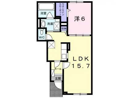 サンリット(1LDK/1階)の間取り写真
