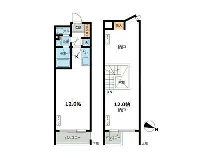 CASSIA目黒(ワンルーム/5階)の間取り写真