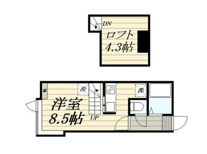 SONIAIV(ワンルーム/2階)の間取り写真