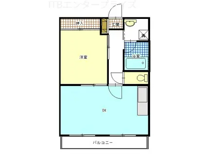 エクセル・パル(1LDK/2階)の間取り写真
