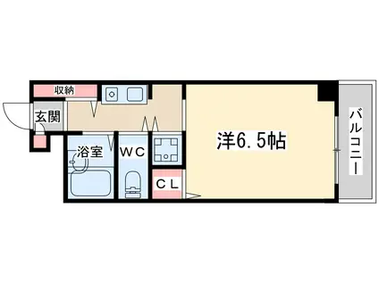 エトワール北梅田(1K/8階)の間取り写真