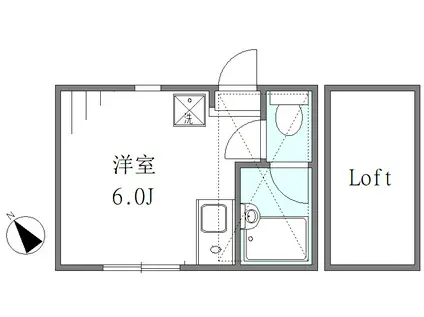 ユナイト野毛山サンクチュアリ(ワンルーム/2階)の間取り写真