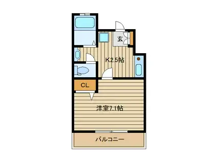 シャルマンエム(1K/3階)の間取り写真