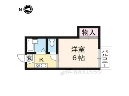 メゾン杉(1K/1階)の間取り写真