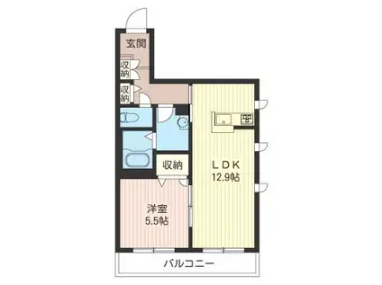 ECRARGEI(1LDK/2階)の間取り写真