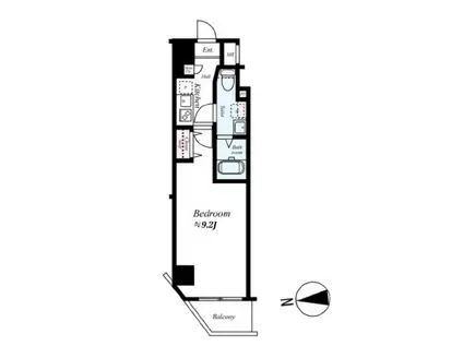 フェルクルール押上(1K/3階)の間取り写真