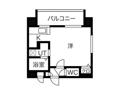 ハーモニーコート東札幌(1K/10階)の間取り写真