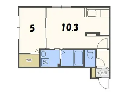 BREEZE南11条(1LDK/3階)の間取り写真