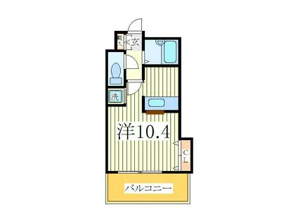 コンフォート柏(1K/6階)の間取り写真