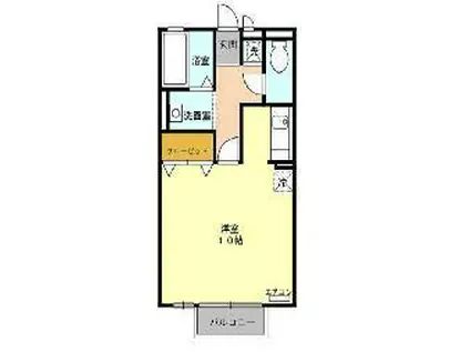 ソフィア(1K/1階)の間取り写真