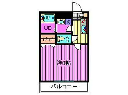 セレコーポ宝来(1K/1階)の間取り写真