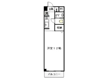 エクシード梶ヶ谷(ワンルーム/2階)の間取り写真