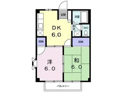 CASAFELIZ(2DK/1階)の間取り写真