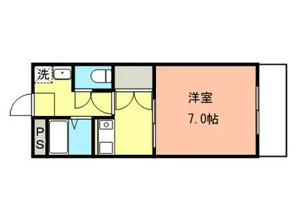 ＪＲ和歌山線 下井阪駅 徒歩6分 3階建 築28年(1K/1階)の間取り写真