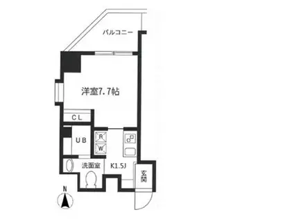 KDXレジデンス御徒町(1K/13階)の間取り写真