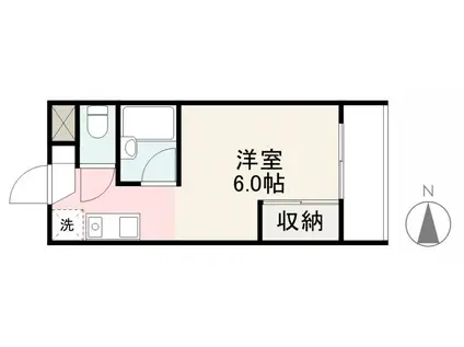 アカデミーハイツI(ワンルーム/1階)の間取り写真