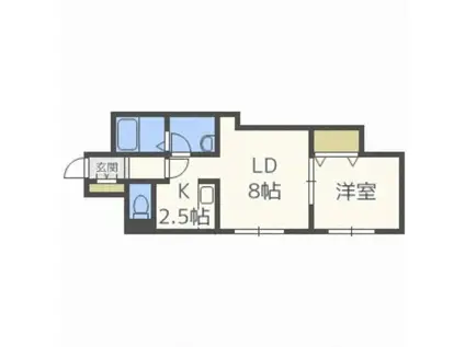 ヴィラフォーレスト本町(1LDK/2階)の間取り写真