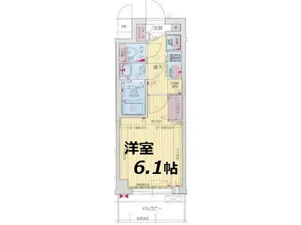 プレサンス東三国駅前グランクラス(1K/7階)の間取り写真