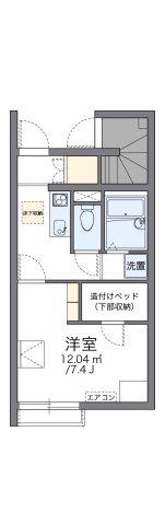 レオネクストアレグリア(1K/1階)の間取り写真