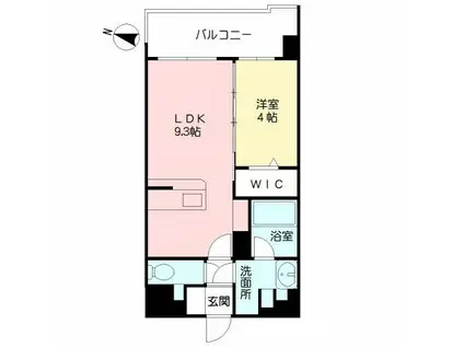 シャトーボヌール(1LDK/6階)の間取り写真