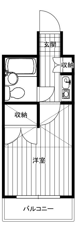 キャトルセゾン清新(1K/3階)の間取り写真