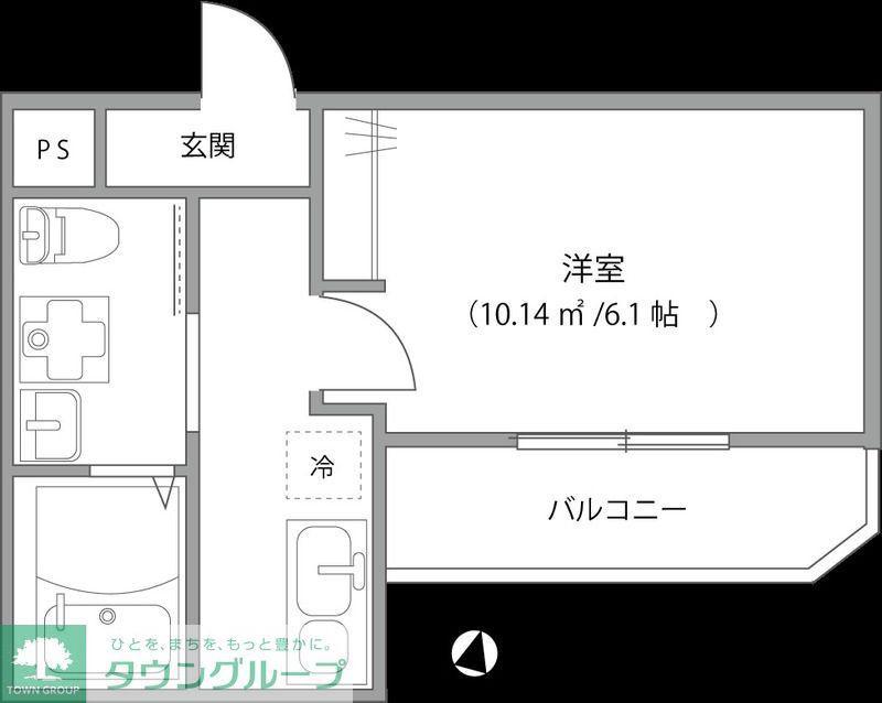 DELIGHT TOWN(1K/1階)の間取り写真