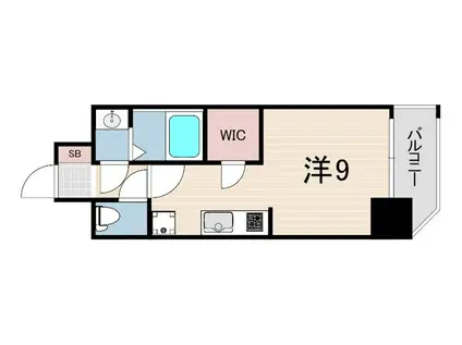 アプリーレ元町ウエスト(ワンルーム/10階)の間取り写真