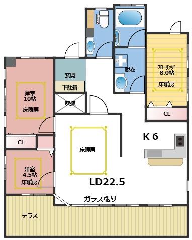 東急目黒線 武蔵小山駅 徒歩10分 3階建 築33年(3LDK/2階)の間取り写真