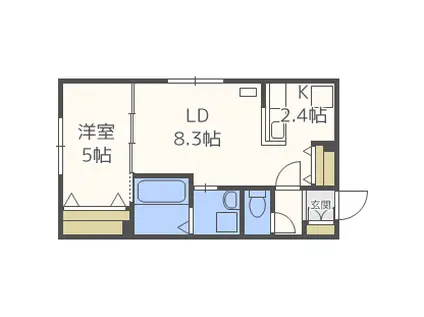 LE TOILE DU NORD(1LDK/3階)の間取り写真