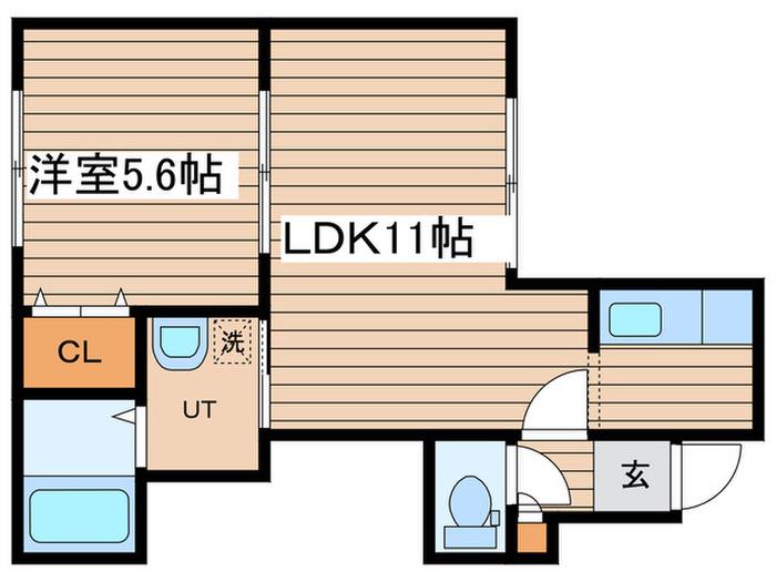 エスコートN23(1LDK/3階)の間取り写真