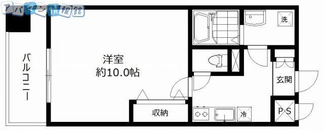 ヴァリス(1K/7階)の間取り写真