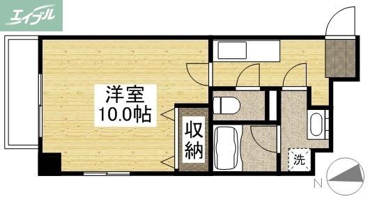 ピアシティ医大東(1K/7階)の間取り写真