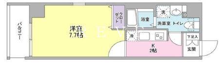 マグノリアコート(1K/7階)の間取り写真