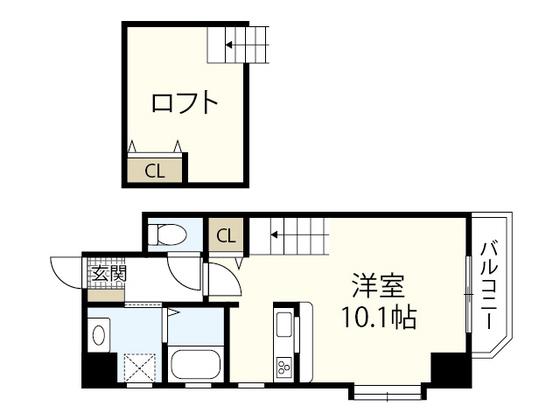 ARVADA BLD(1K/4階)の間取り写真