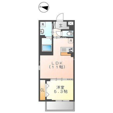 梅田3丁目マンション工事(1LDK/4階)の間取り写真