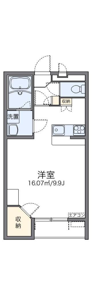 レオパレスイーストカサギ(1K/2階)の間取り写真