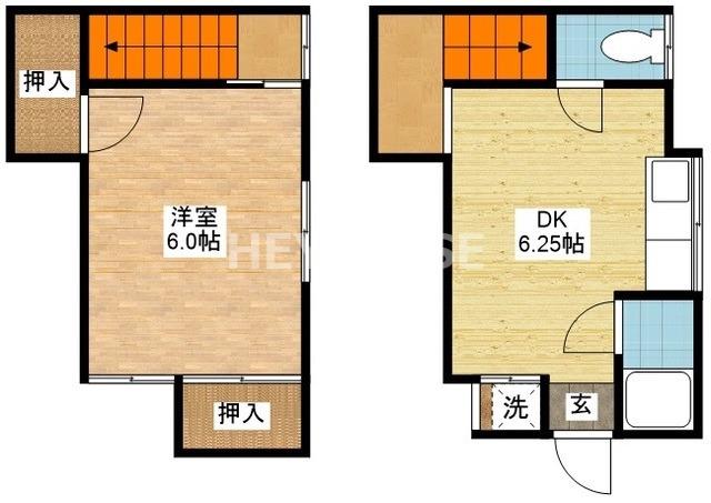 シティハウス小菅(1DK/1階)の間取り写真