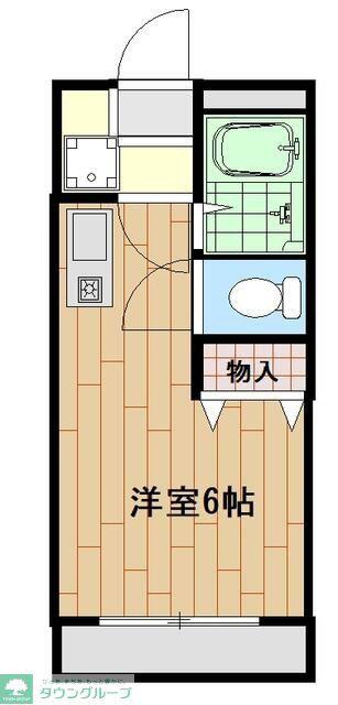 アルムコーポ深谷(ワンルーム/2階)の間取り写真
