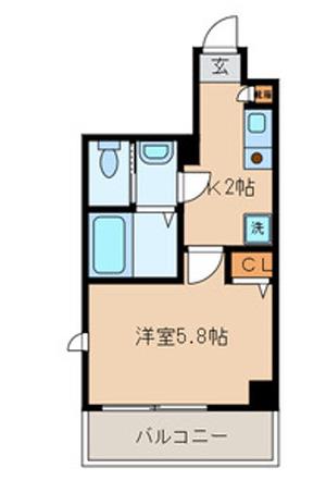 ESPOIR(1K/2階)の間取り写真