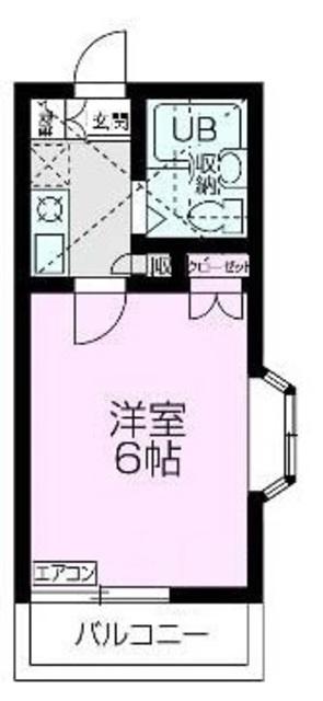 ハイツ青山(1K/1階)の間取り写真