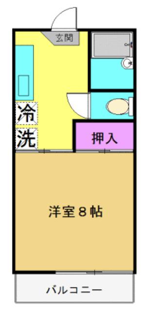 コーポ井上(1K/2階)の間取り写真