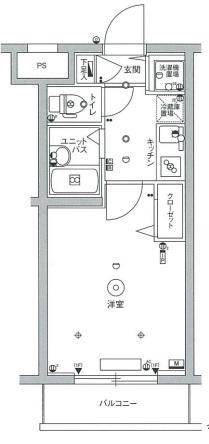 スカイコート蒲田弐番館(1K/4階)の間取り写真