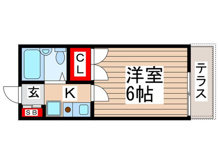 エクセル新松戸(1K/1階)の間取り写真