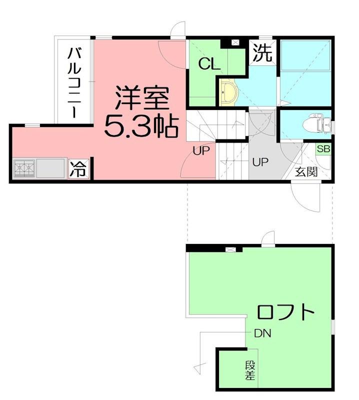 CB箱崎フルール(ワンルーム/1階)の間取り写真